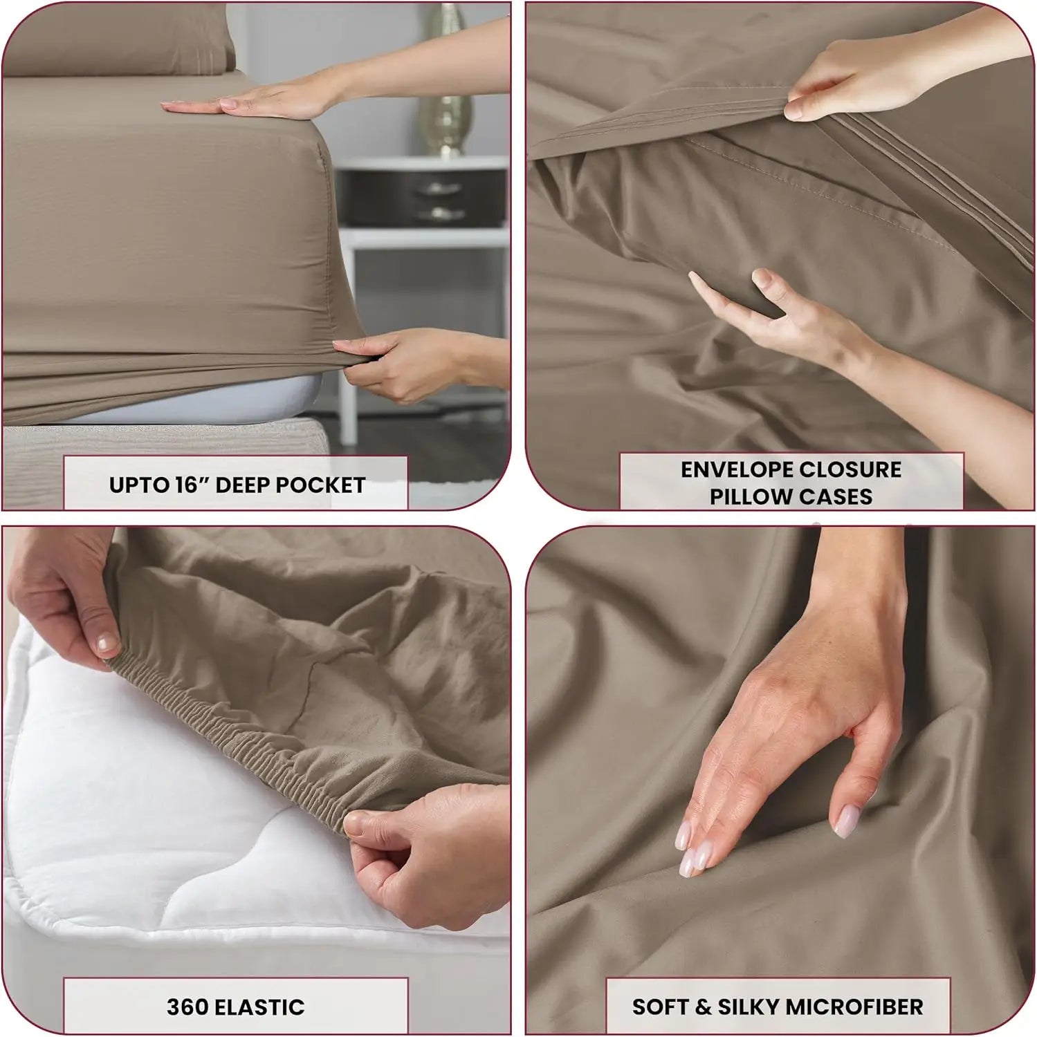6Pc Solid Sheet Set