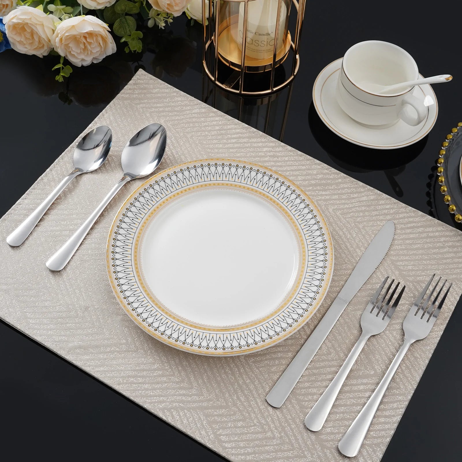 60Pcs Stainless Steel Flatware Set
