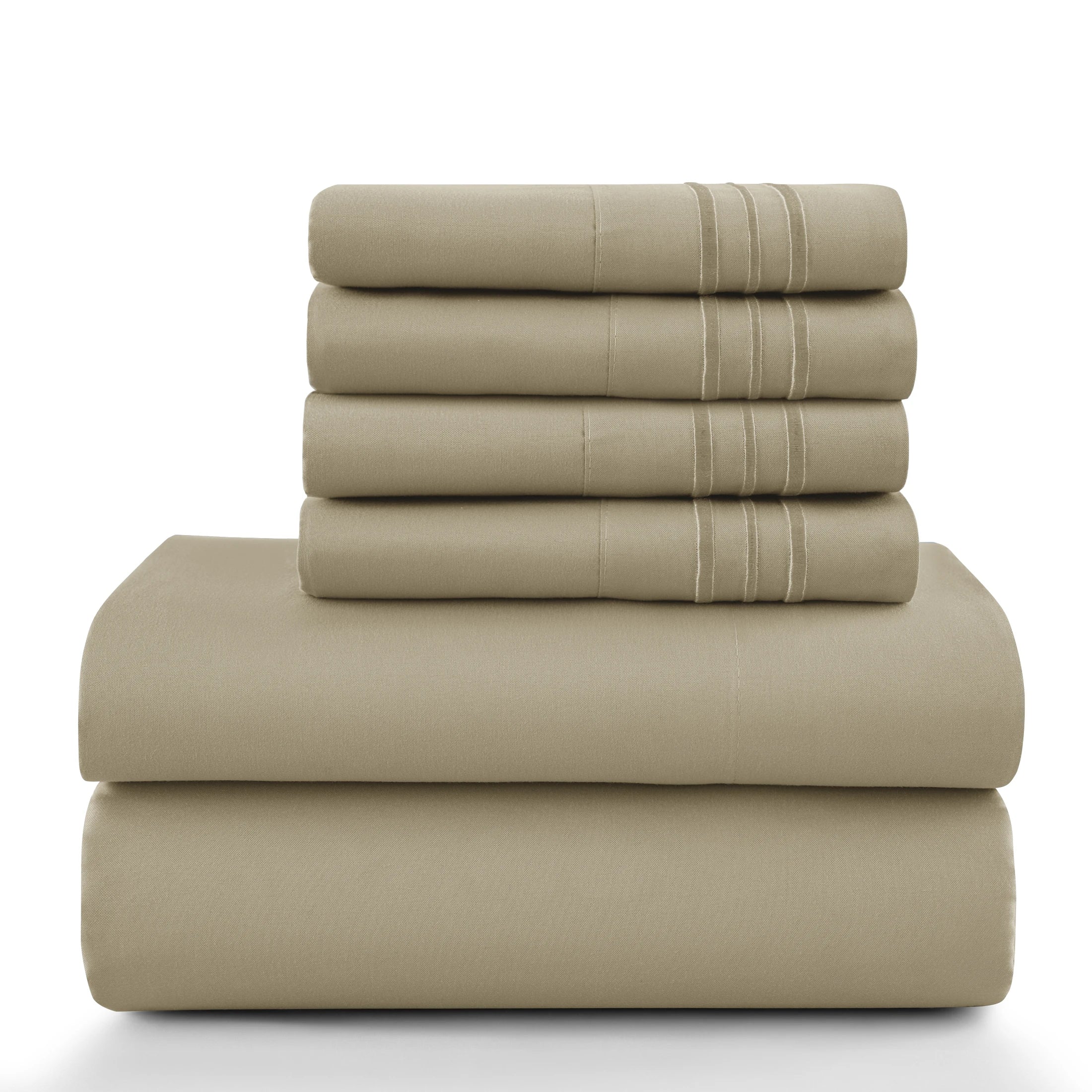 6Pc Solid Sheet Set