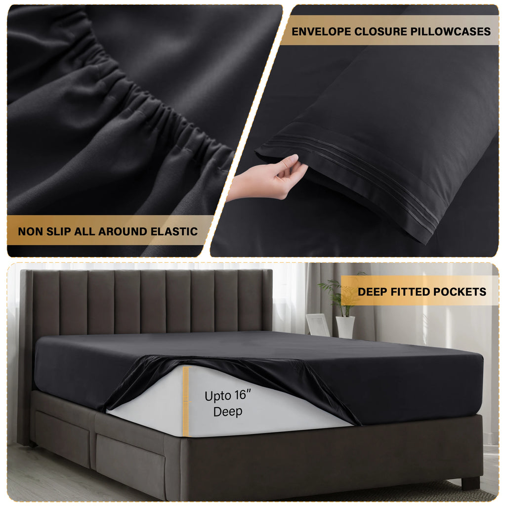 6Pc Solid Sheet Set