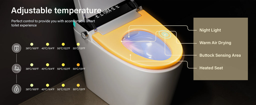 Smart Toilet with Built-in Bidet