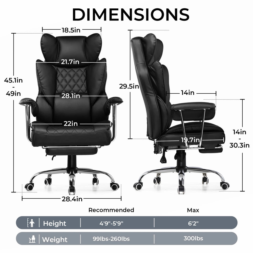 Big and Tall Gaming Chair with Pocket
