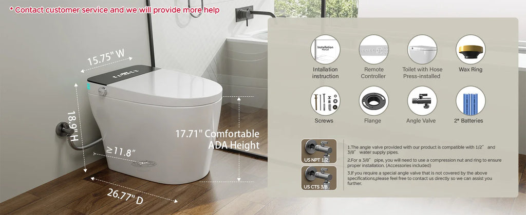 Smart Toilet with Built-in Bidet