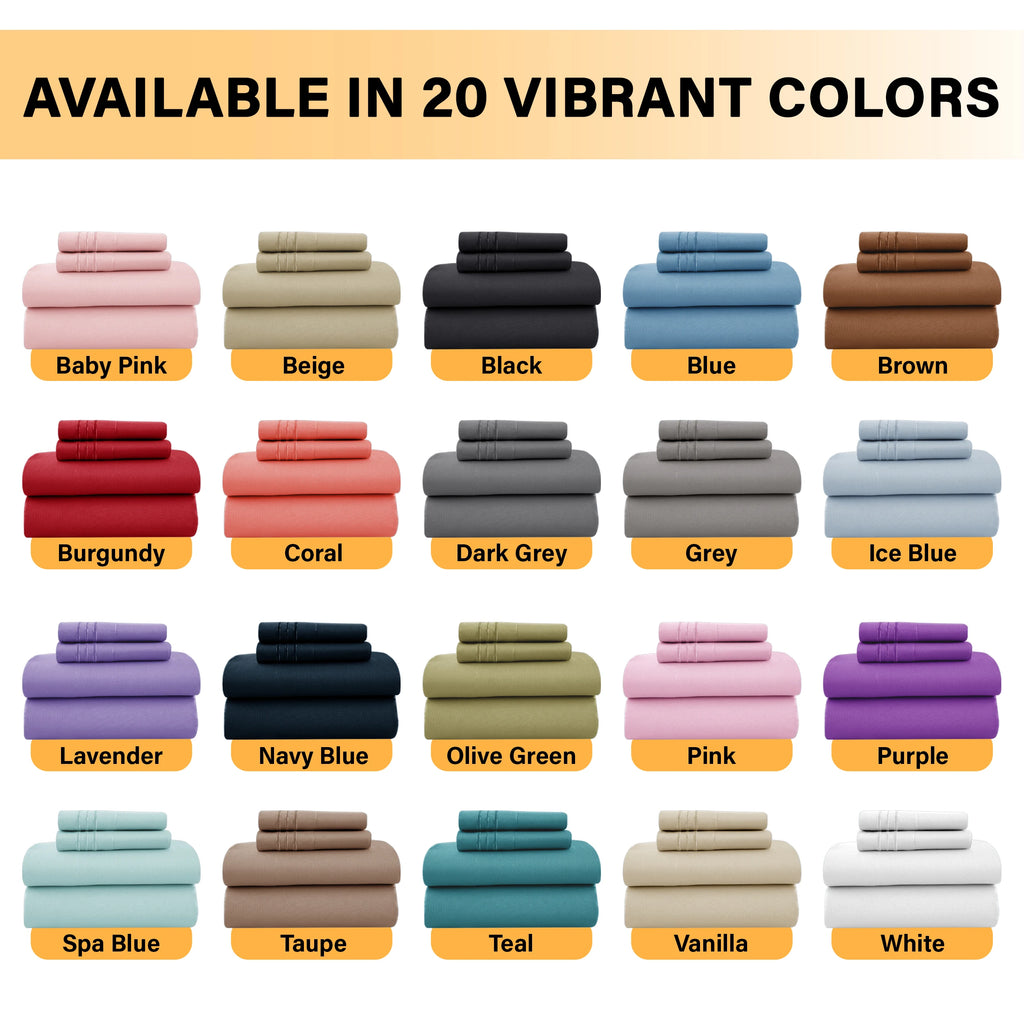 6Pc Solid Sheet Set