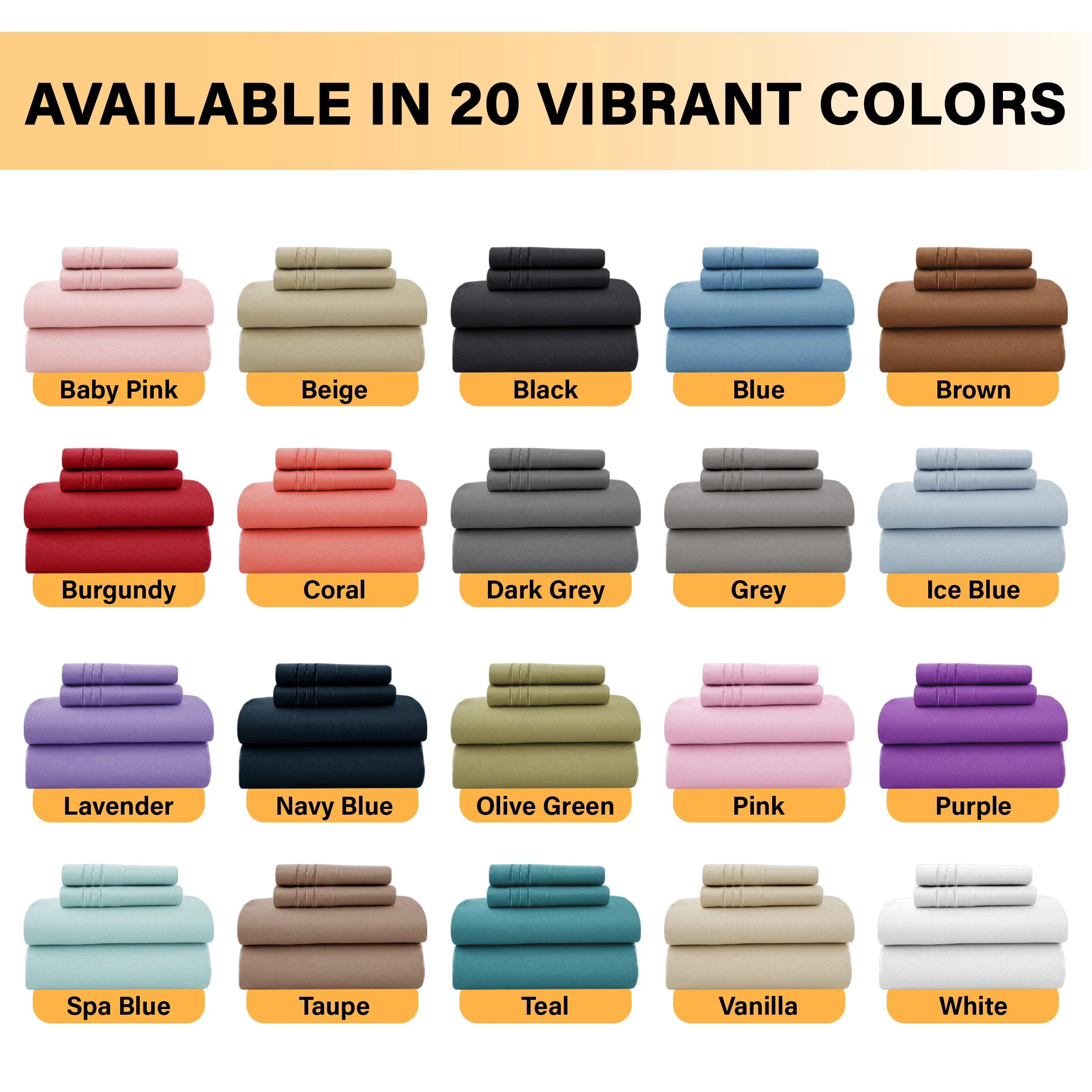 6Pc Solid Sheet Set