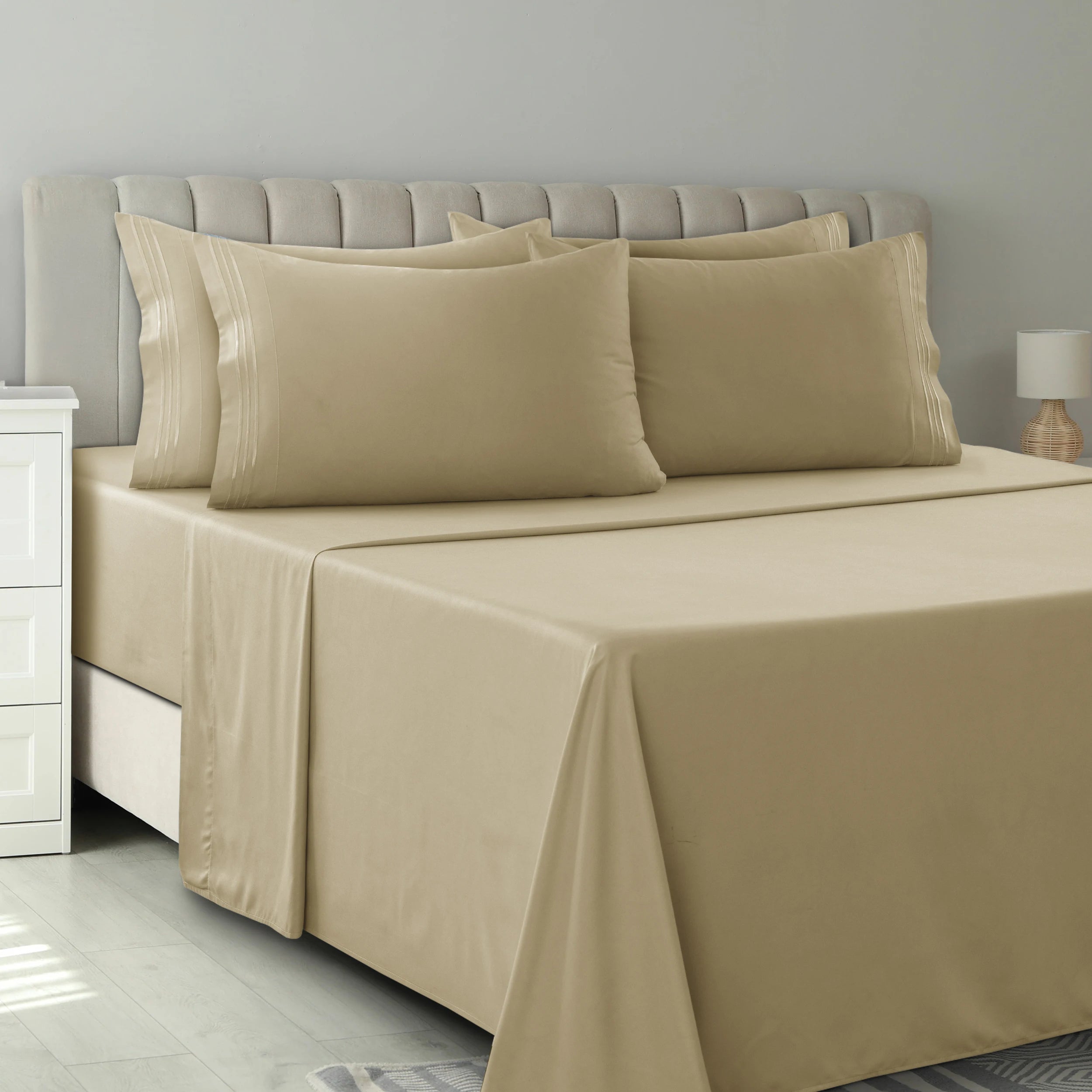 6Pc Solid Sheet Set