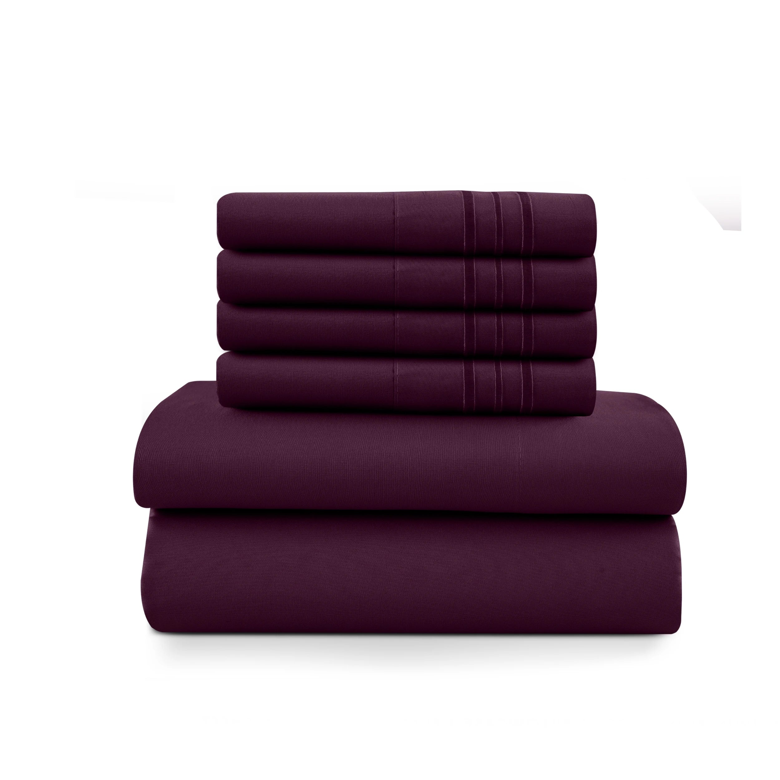 6Pc Solid Sheet Set