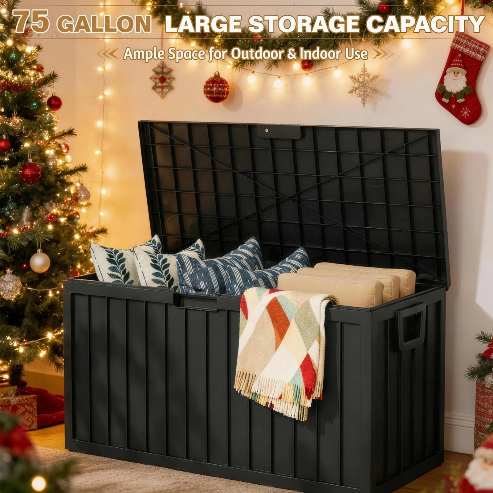 75 Gallon Resin Outdoor Storage Box