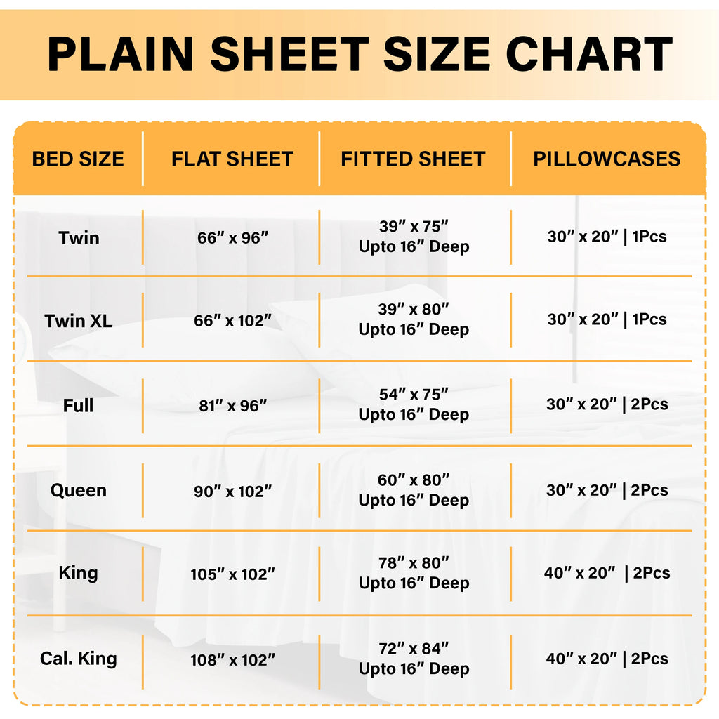 6Pc Solid Sheet Set