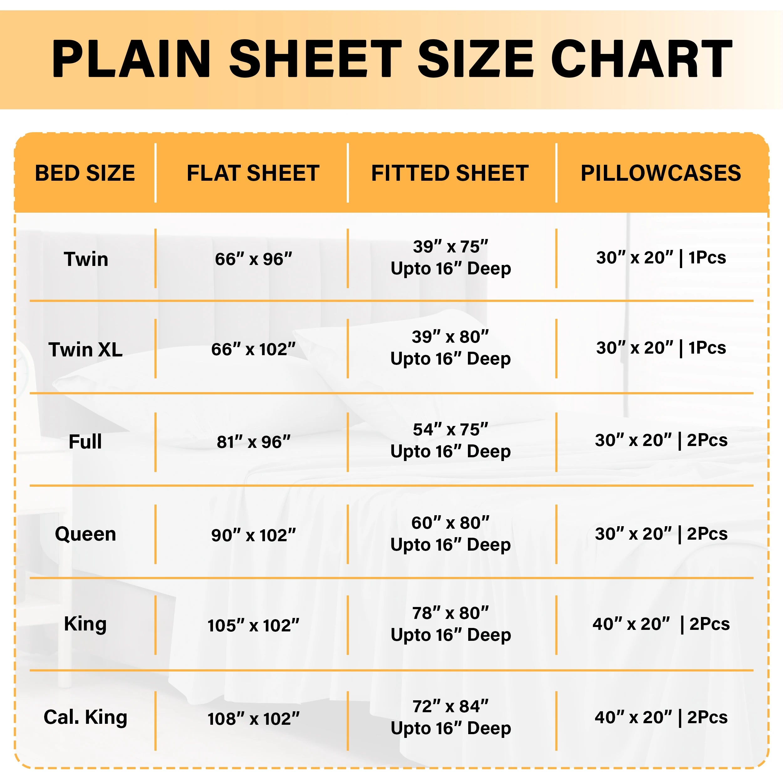 6Pc Solid Sheet Set