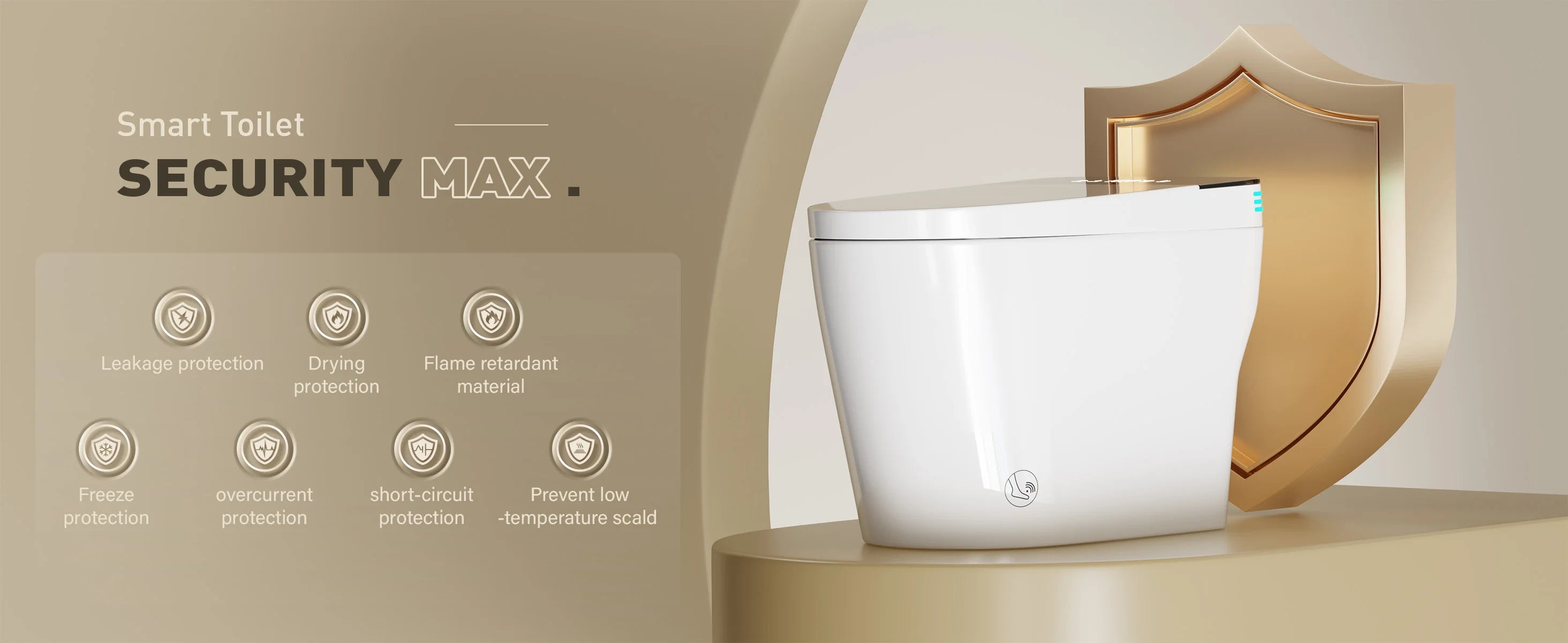 Smart Toilet with Built-in Bidet