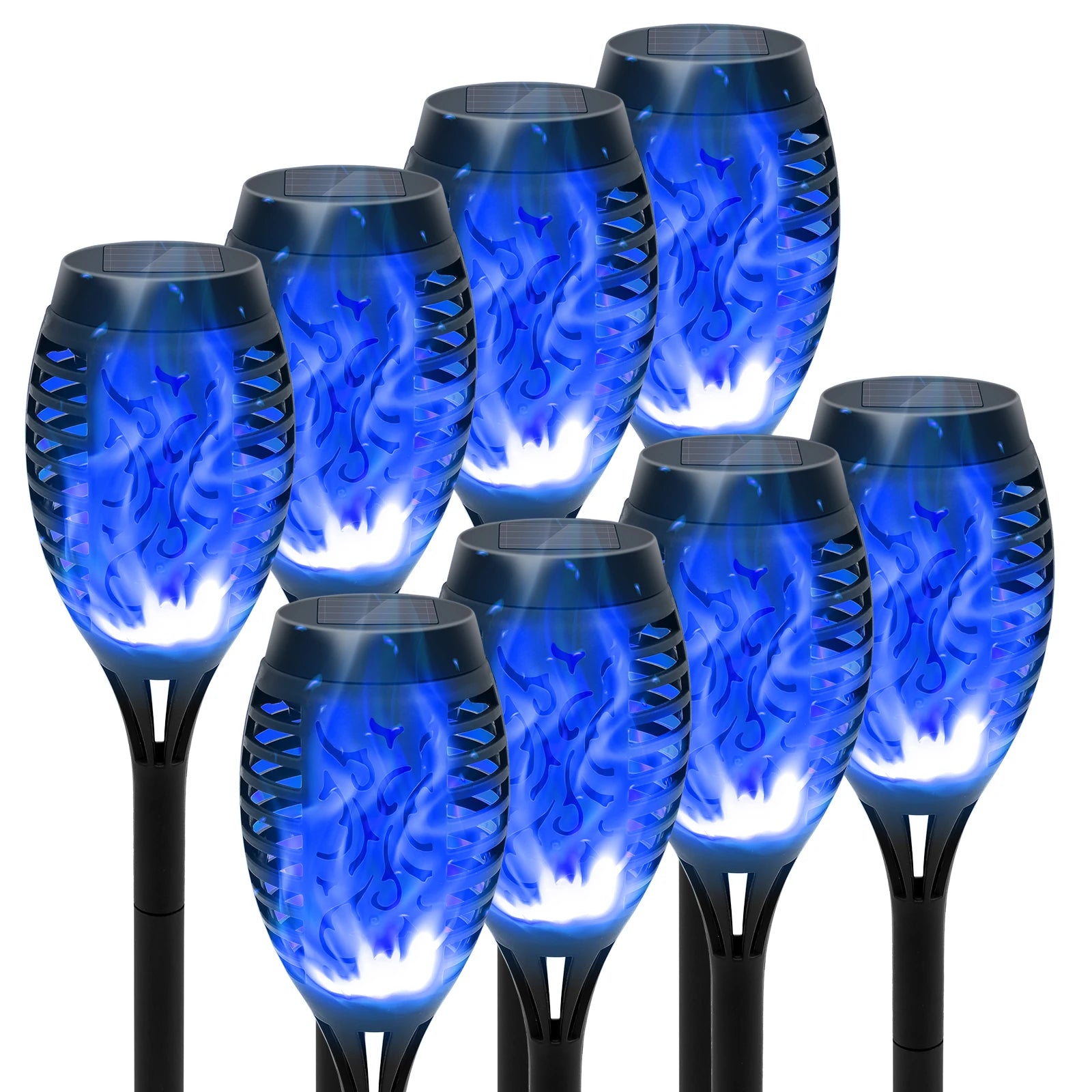 4/6/8/12Pcs Solar Flame Torch Lights