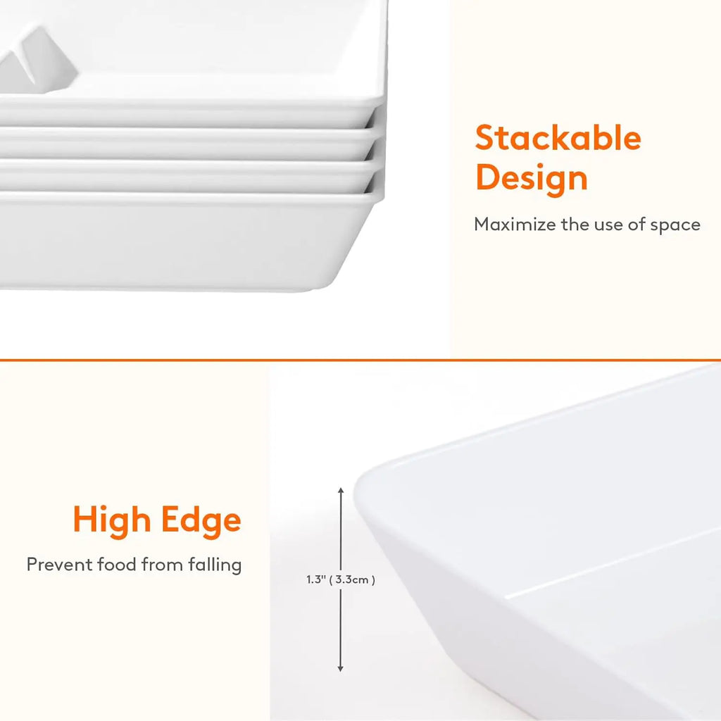 4-Piece Divided Serving Tray Set