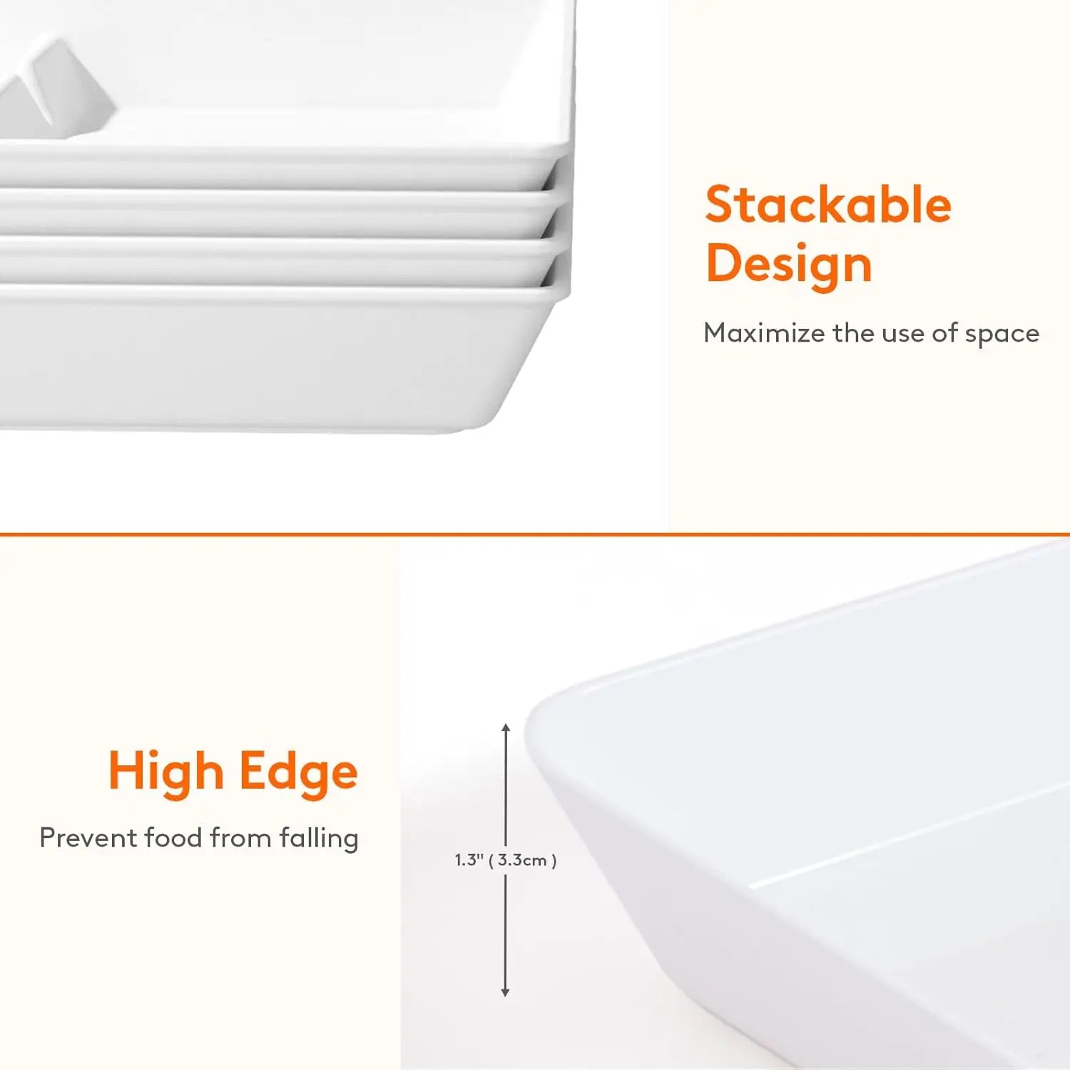 4-Piece Divided Serving Tray Set