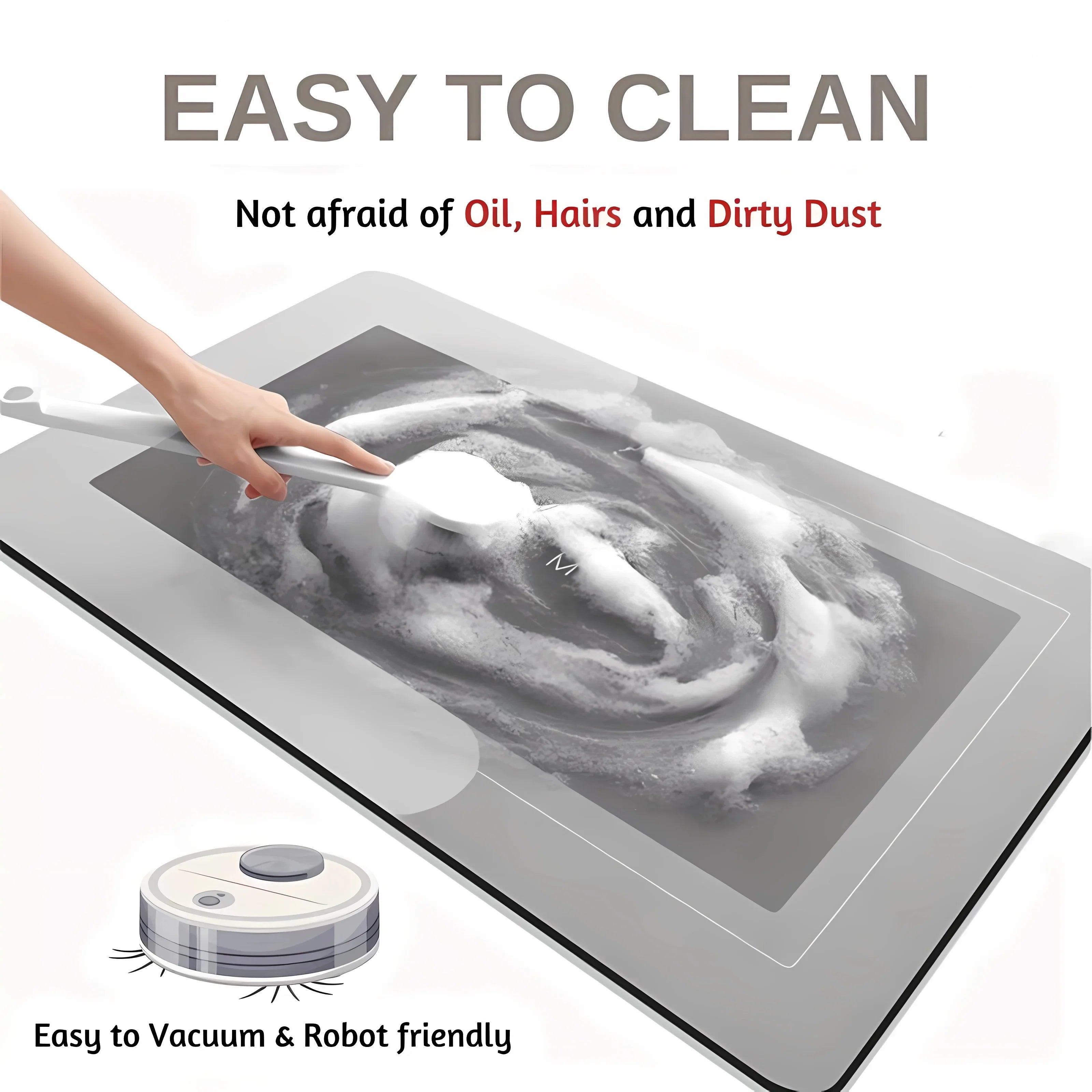 Blue Grey Earth Kitchen Floor Mat