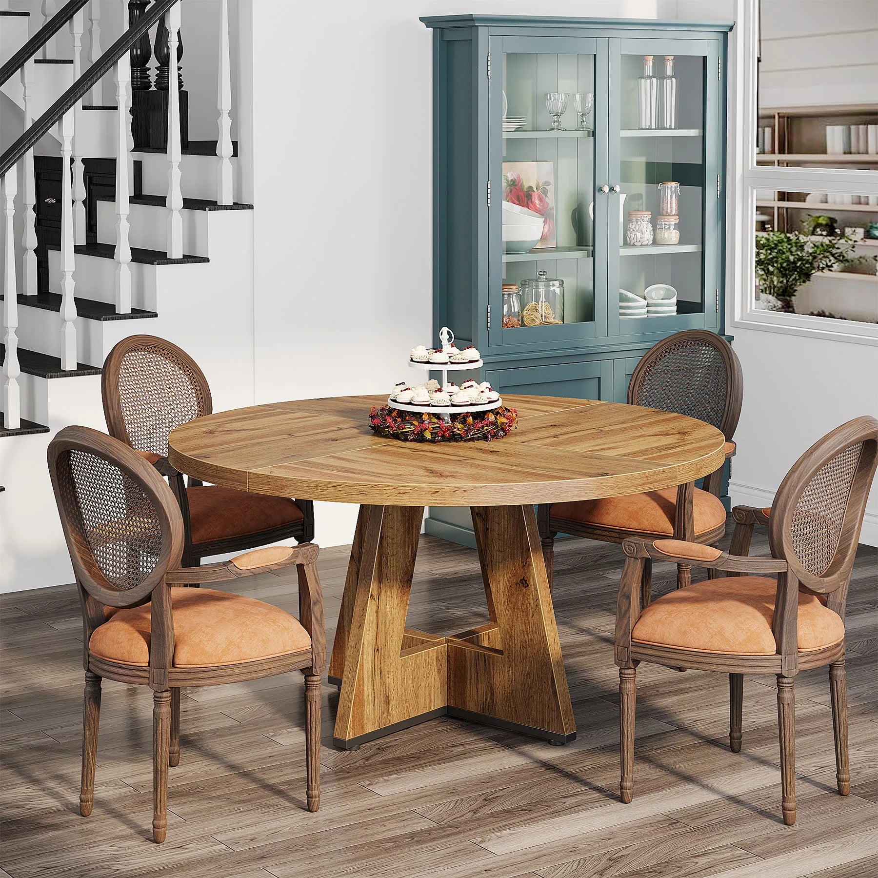 Round Dining Table for 4