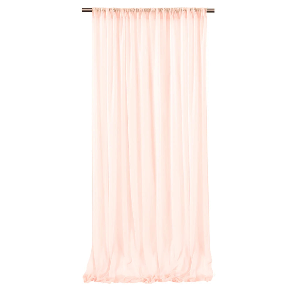 Backdrop Curtains Wrinkle-Free Sheer Chiffon