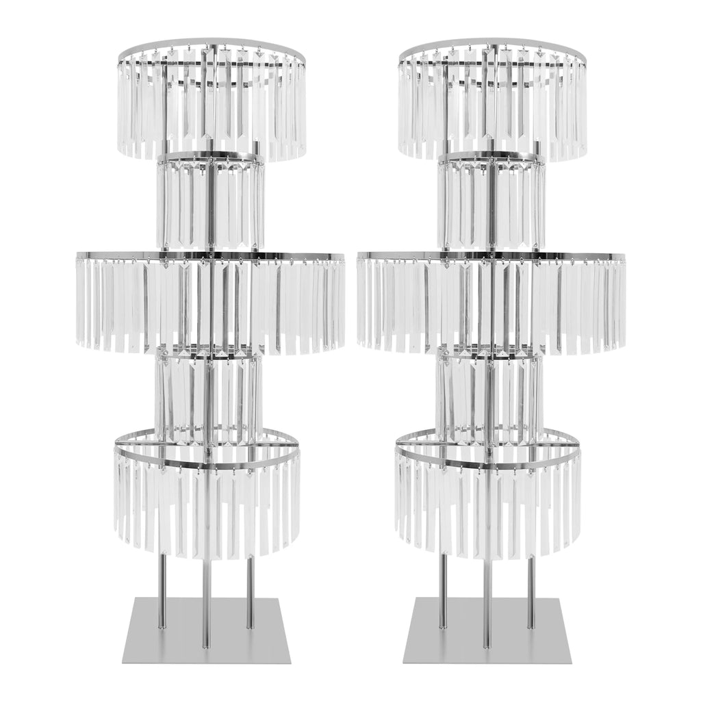 2PCS 5-tier Crystal Flower Stand