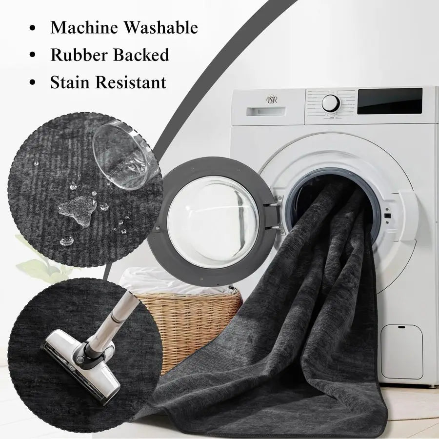 Area Rugs for Living Room Stain Resistant Non Slip