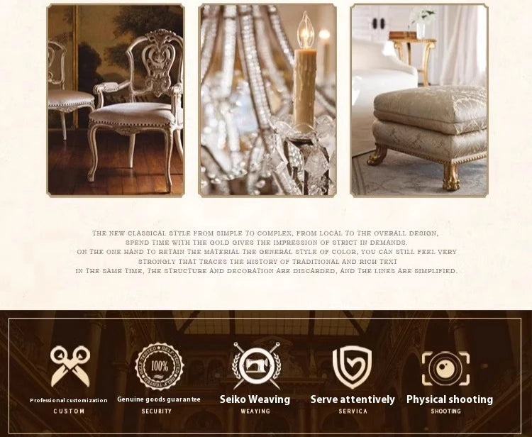 1PC Luxury vintage-style embroidered curtains