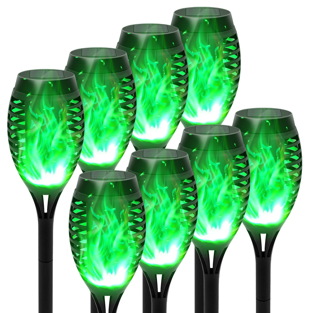4/6/8/12Pcs Solar Flame Torch Lights