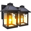 2pcs Solar Powered Wall Lanterns