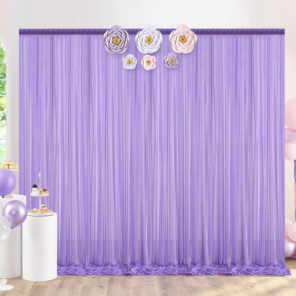 Backdrop Curtains Wrinkle-Free Sheer Chiffon