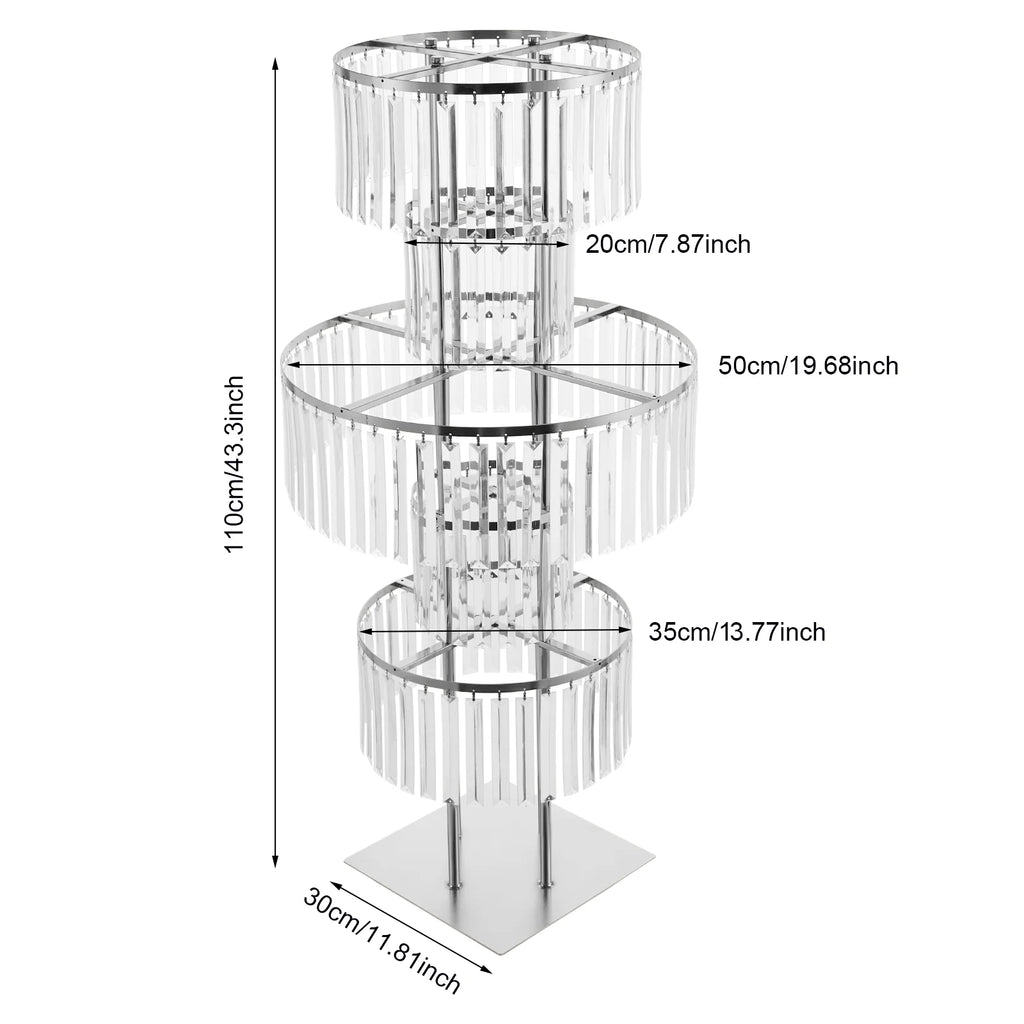 2PCS 5-tier Crystal Flower Stand