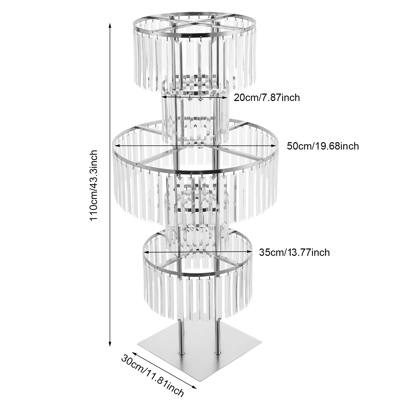 2PCS 5-tier Crystal Flower Stand