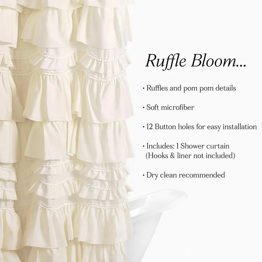 Ruffled Shower Curtain