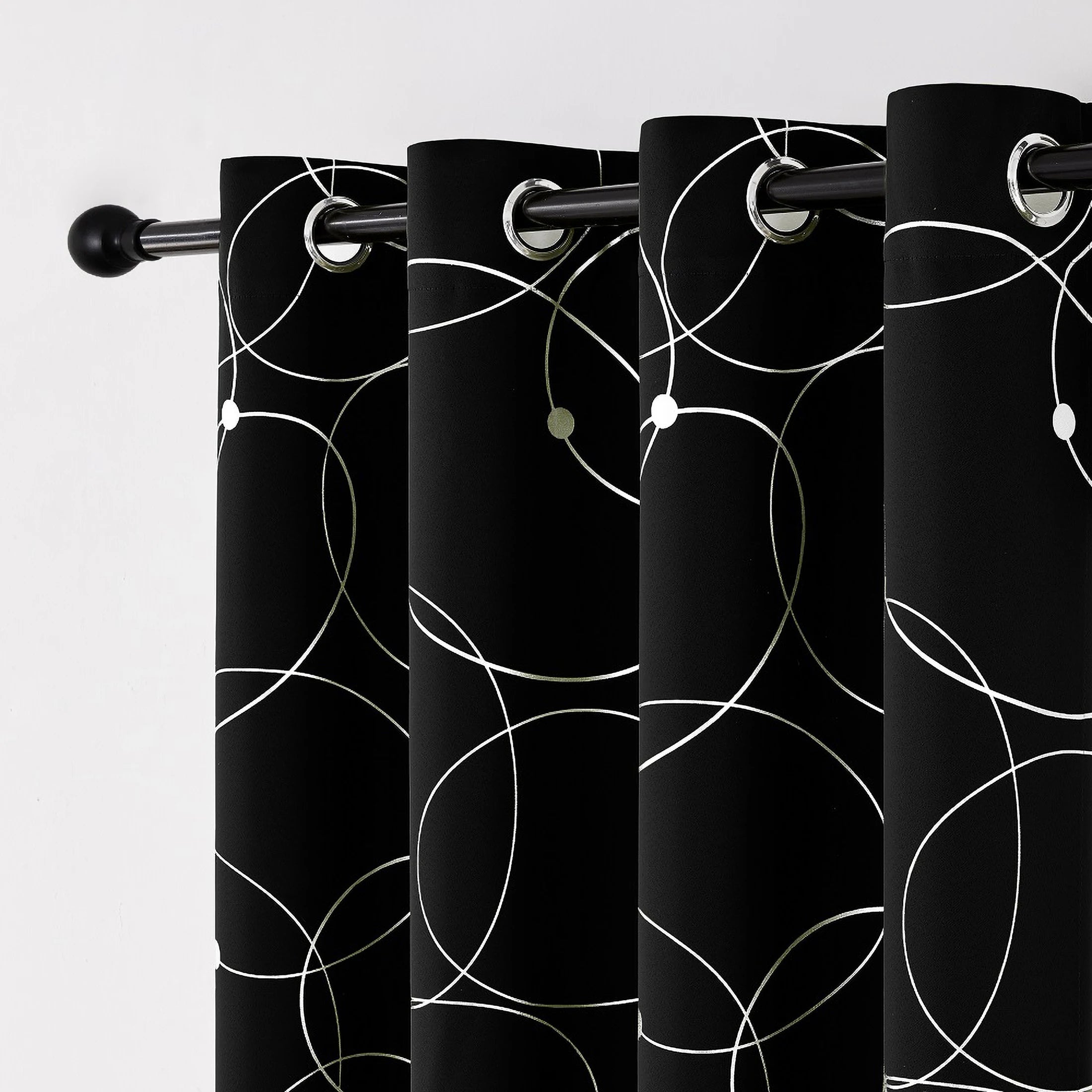 4PCS Blackout Thermal Insulated Room Darkening Curtains