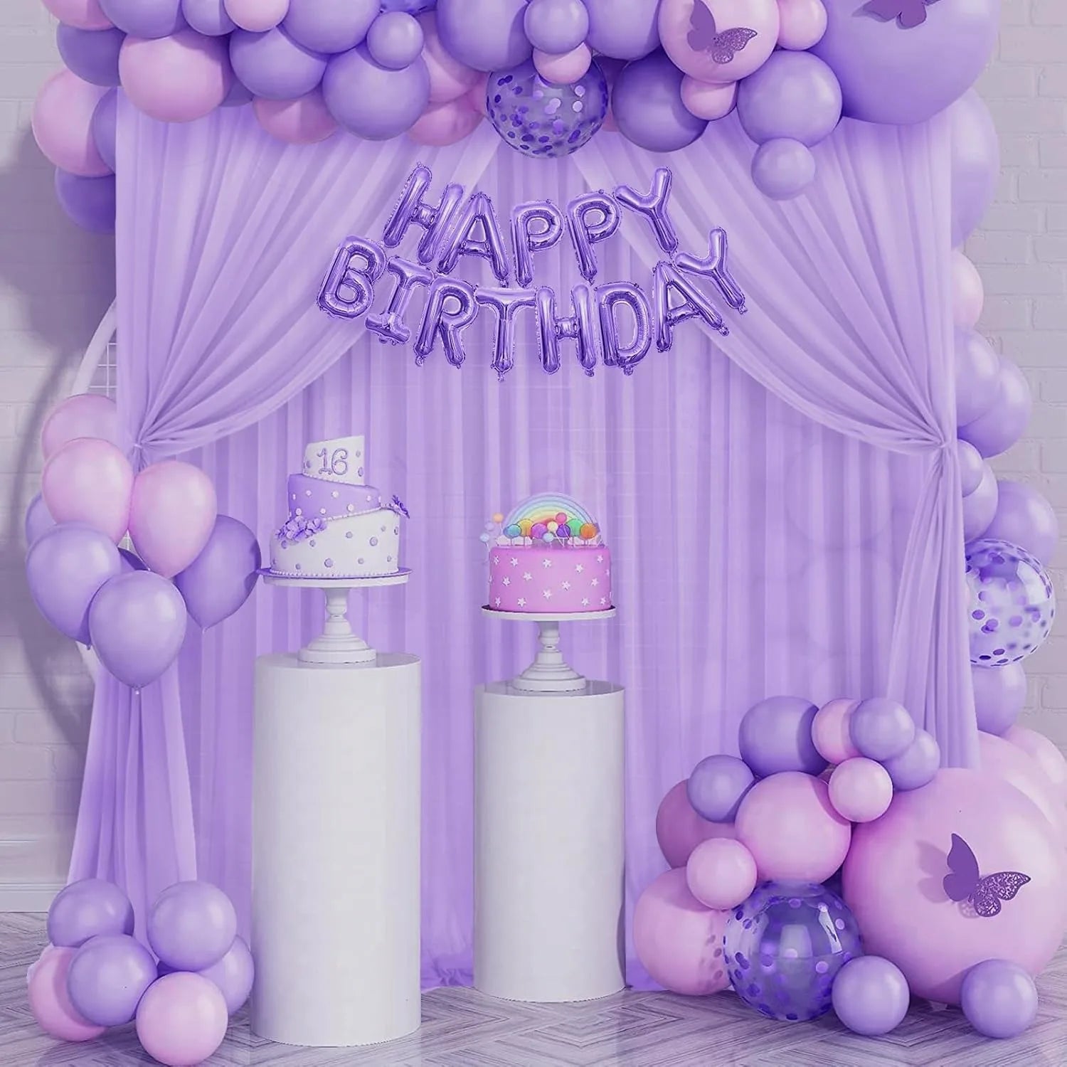 Backdrop Curtains Wrinkle-Free Sheer Chiffon