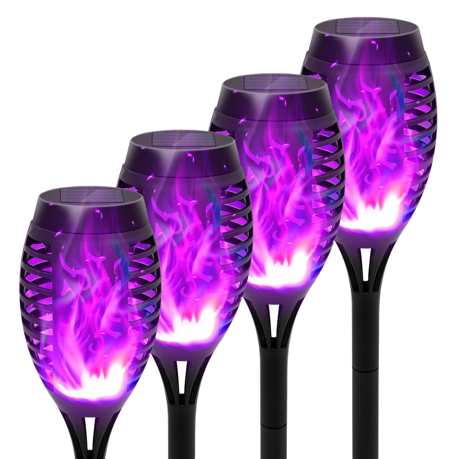4/6/8/12Pcs Solar Flame Torch Lights