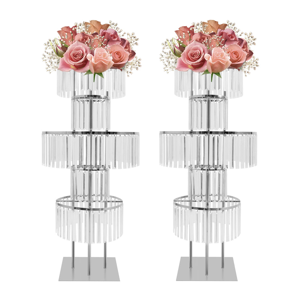 2PCS 5-tier Crystal Flower Stand