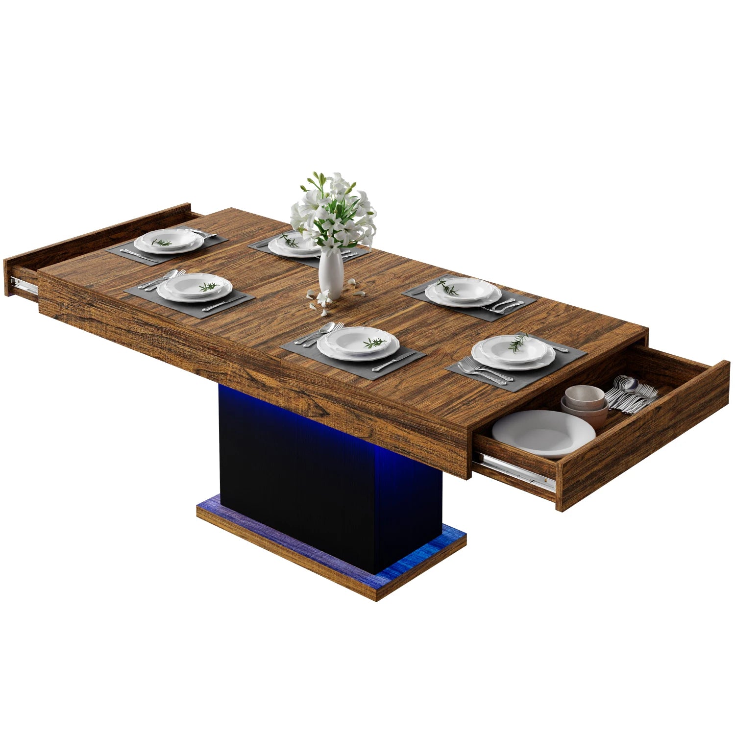 Dining Table with 2 Drawers