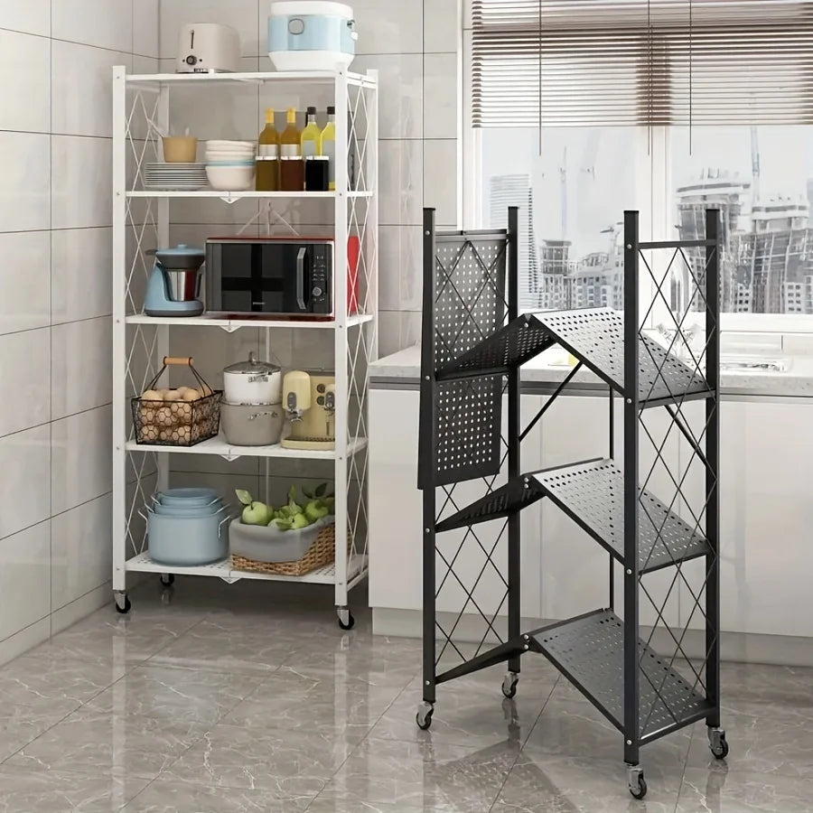 3/4/5-layer Heavy-duty Foldable Metal Storage Rack