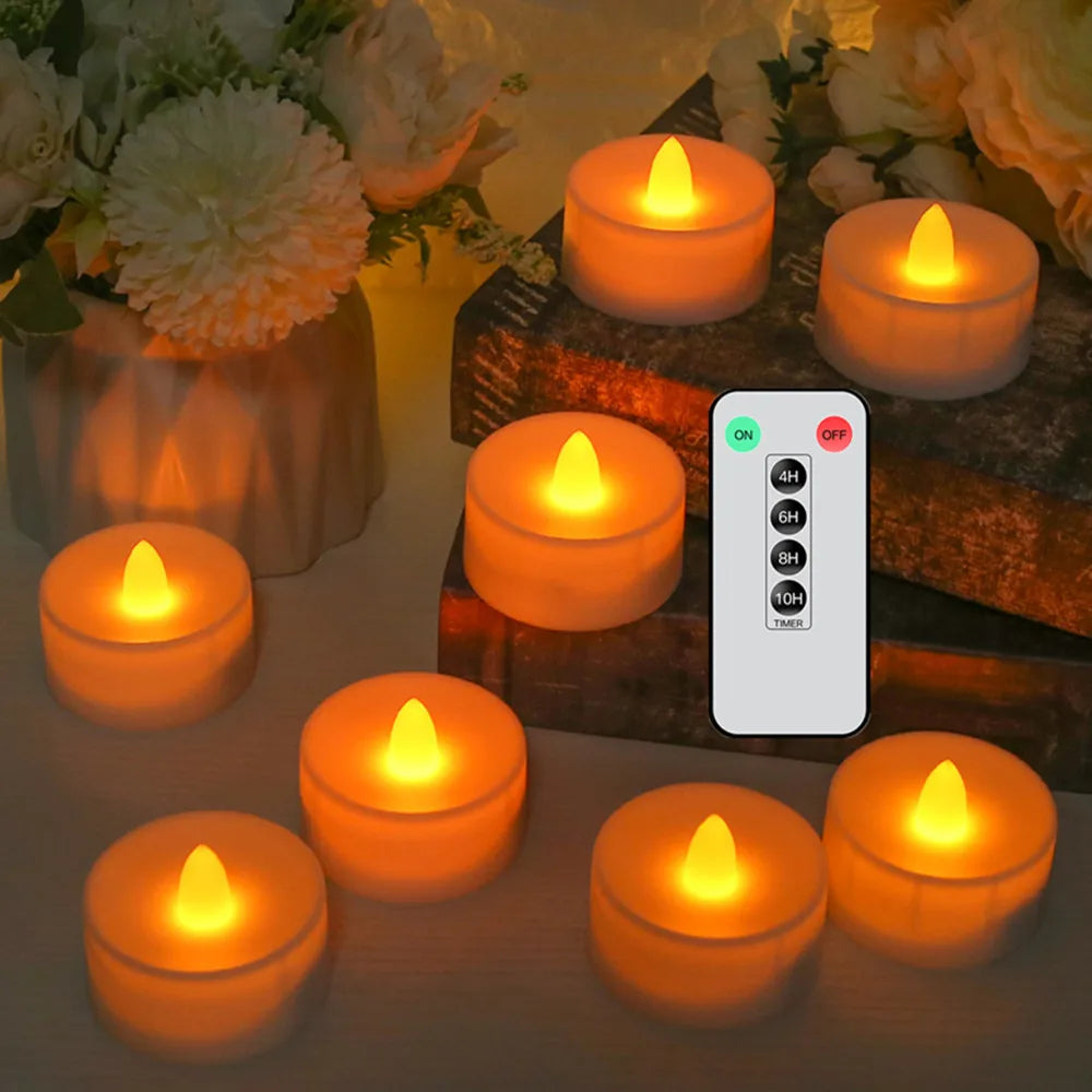 Flameless Flickering Battery Operated Tea Light Candles