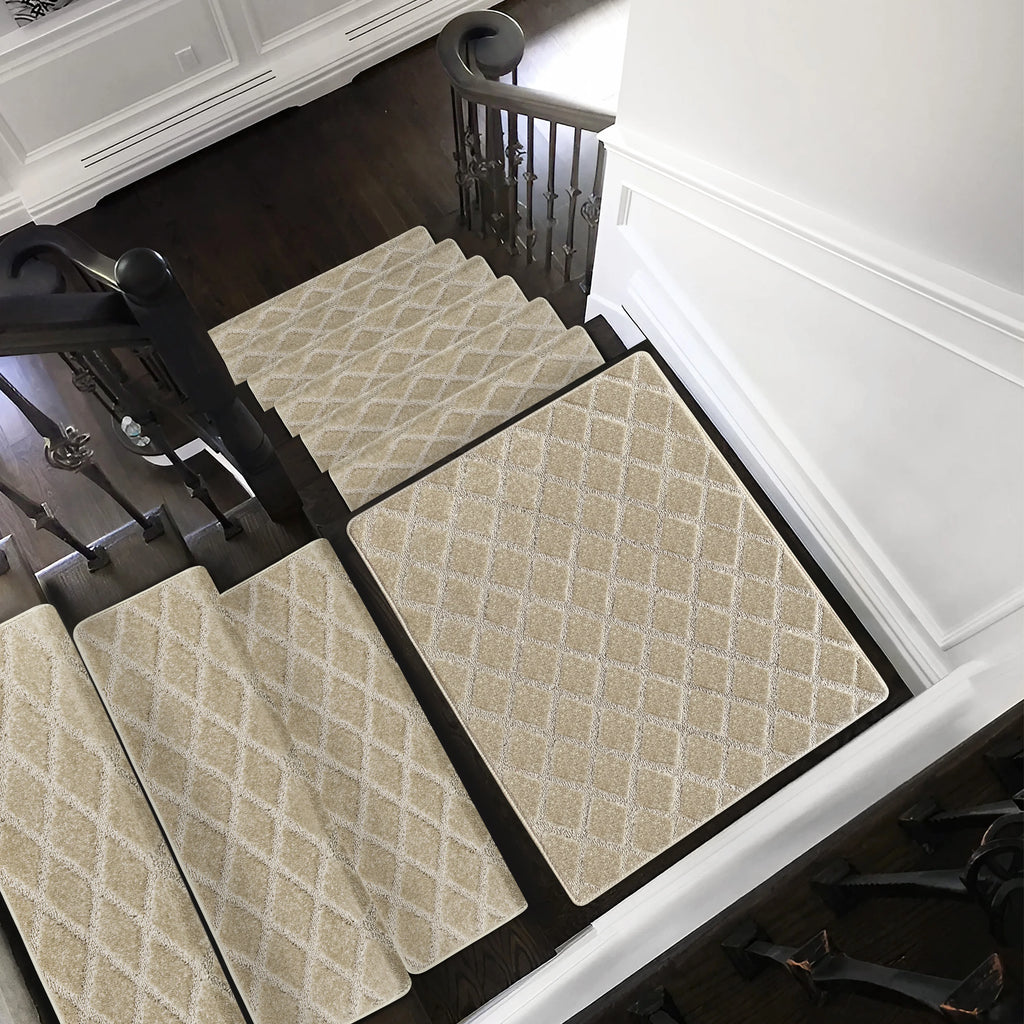 Carpet Stair Treads Set -Non-Slip