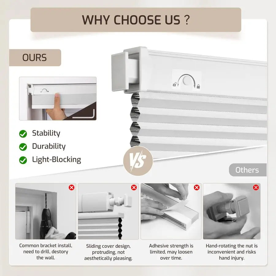 Blackout Honeycomb Blinds for Indoor Windows