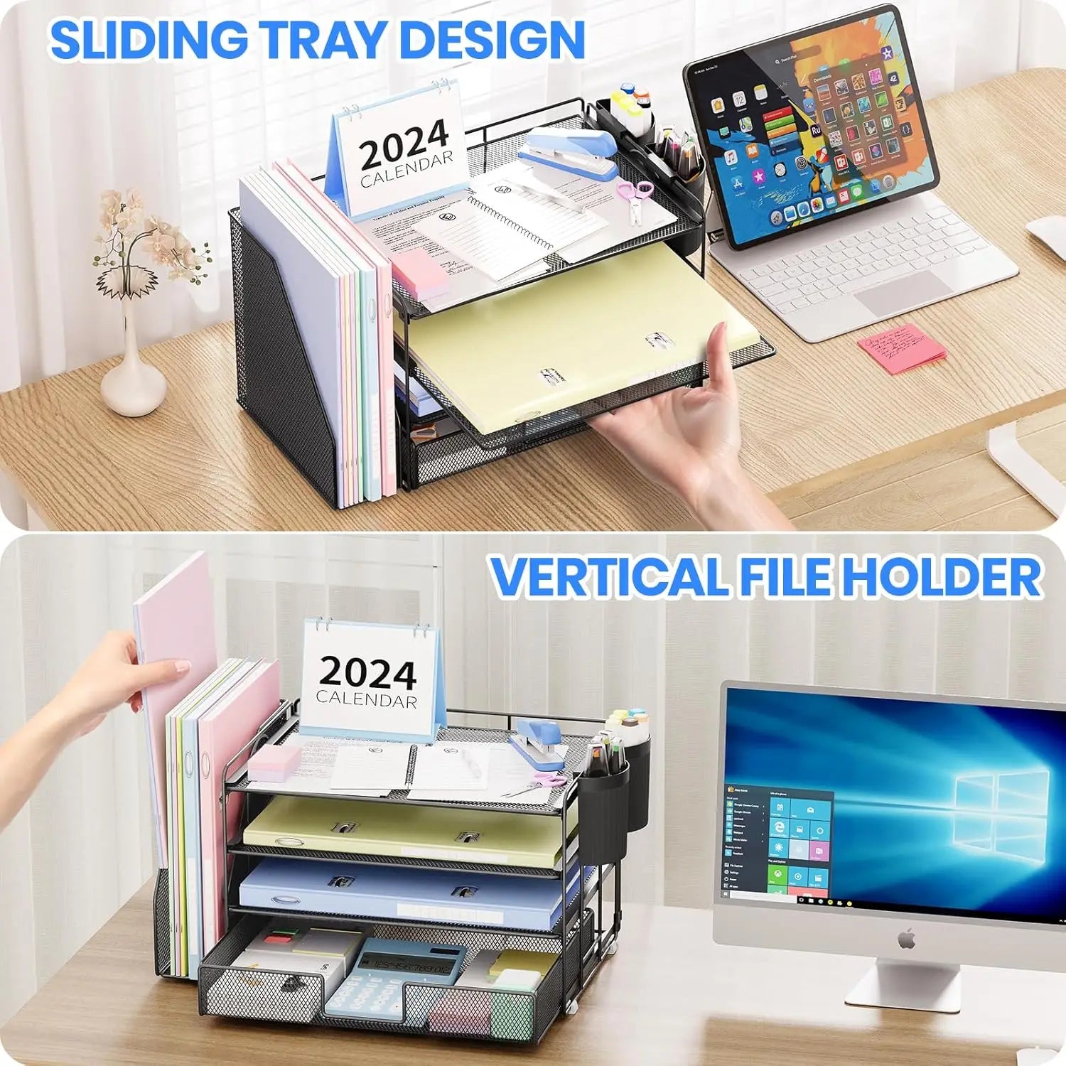 4-Tier Desktop File Organizer