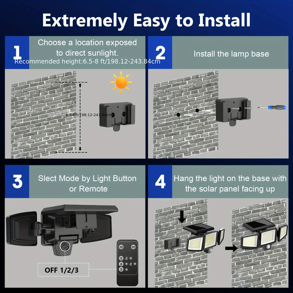 3 Pack Outdoor Solar Lights