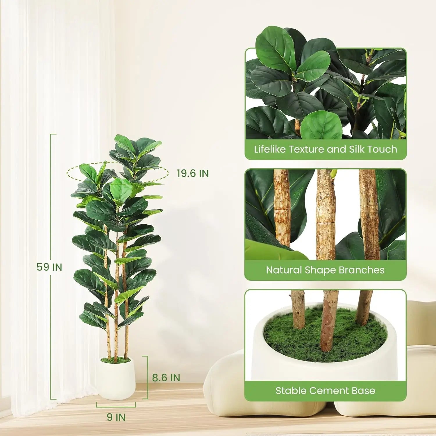 Artificial Fiddle Leaf Fig Tree