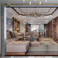 Line Retro Wooden Bead Curtain Blinds
