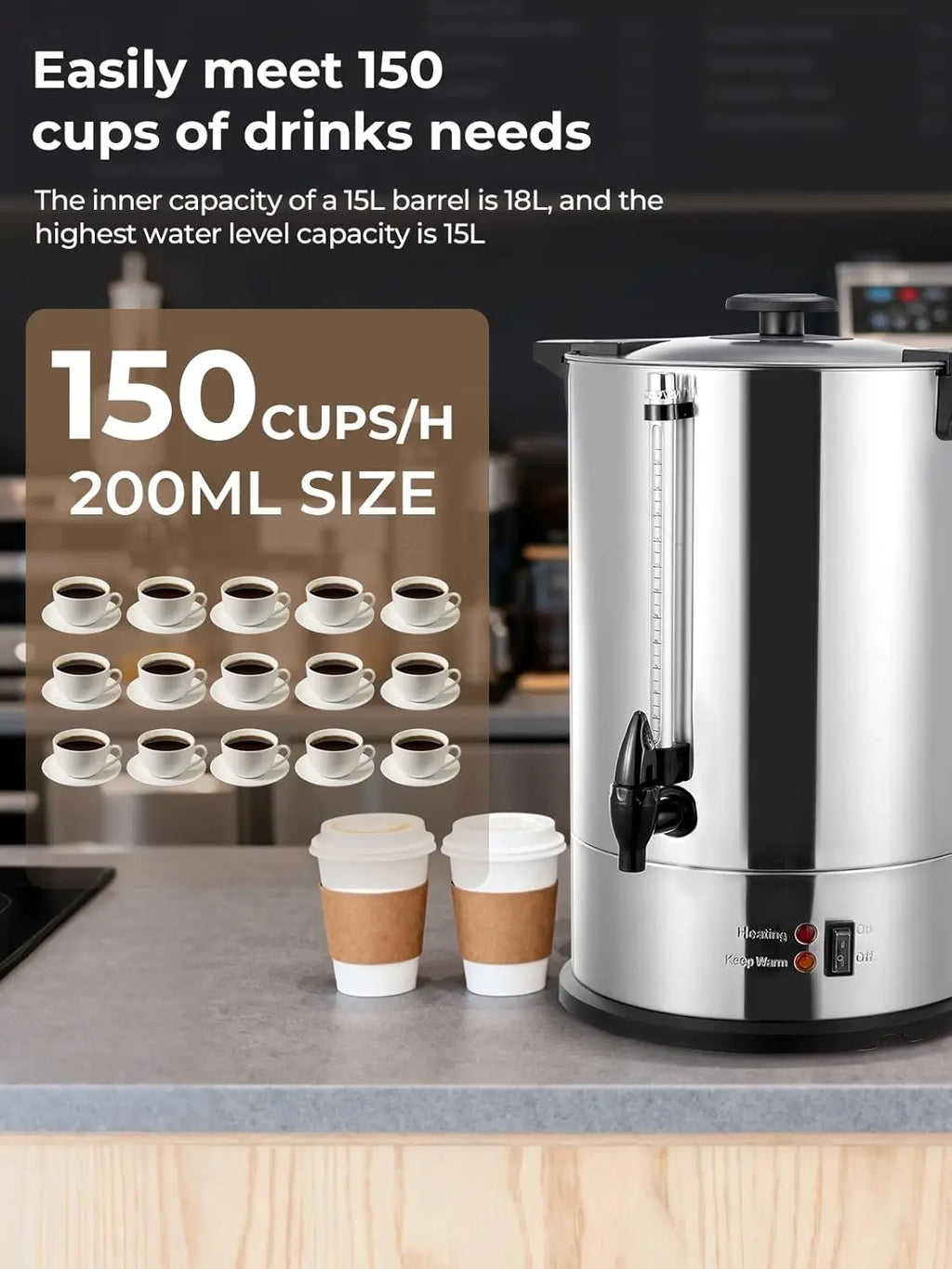 Commercial Coffee Maker Electric Hot Beverage Dispenser