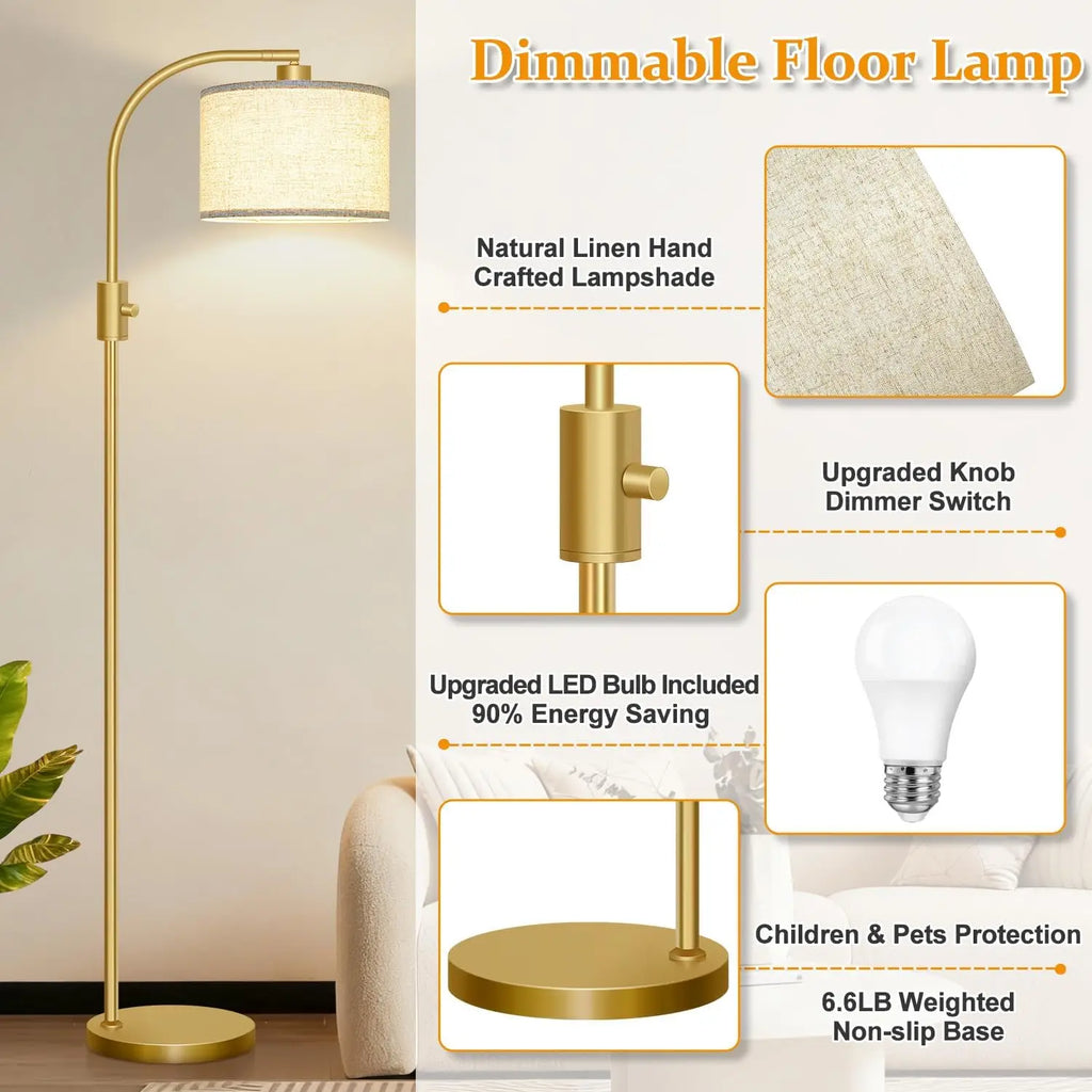 Modern Arc Dimmable Floor Lamp