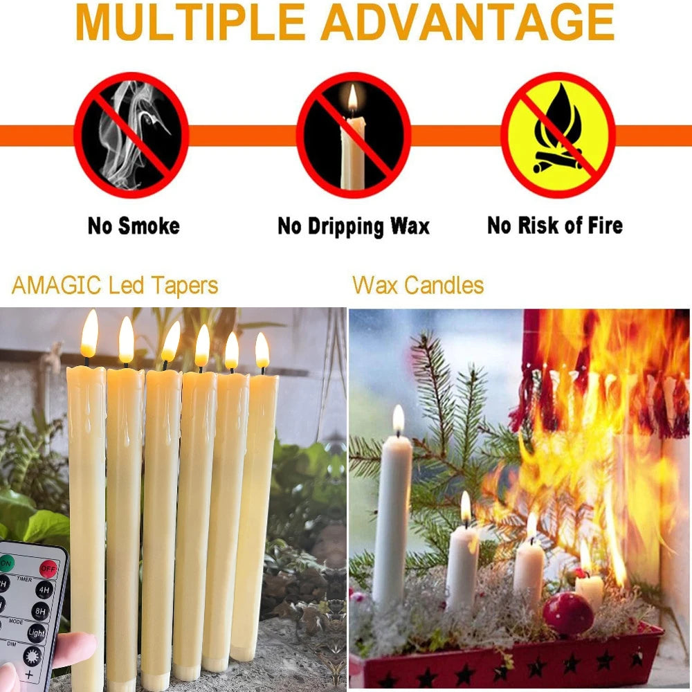 Flameless Flickering Battery Operated Tea Light Candles