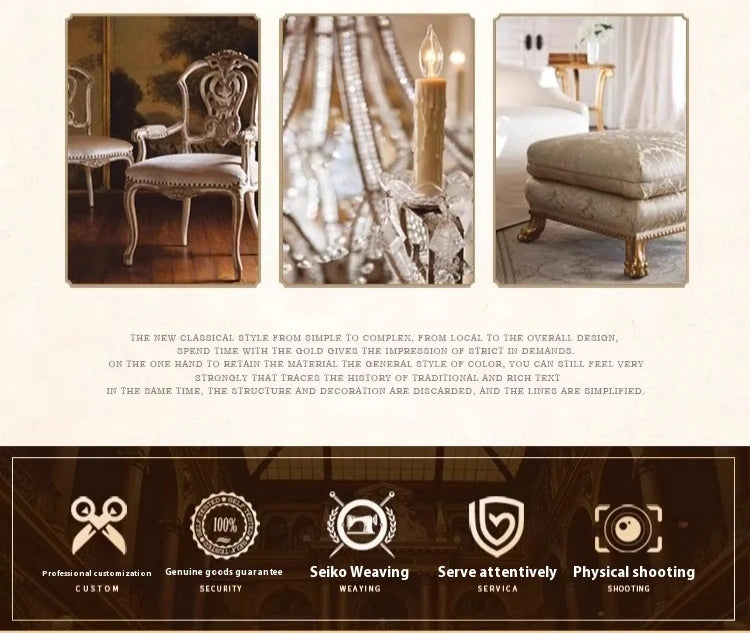 1PC Luxury vintage-style embroidered curtains