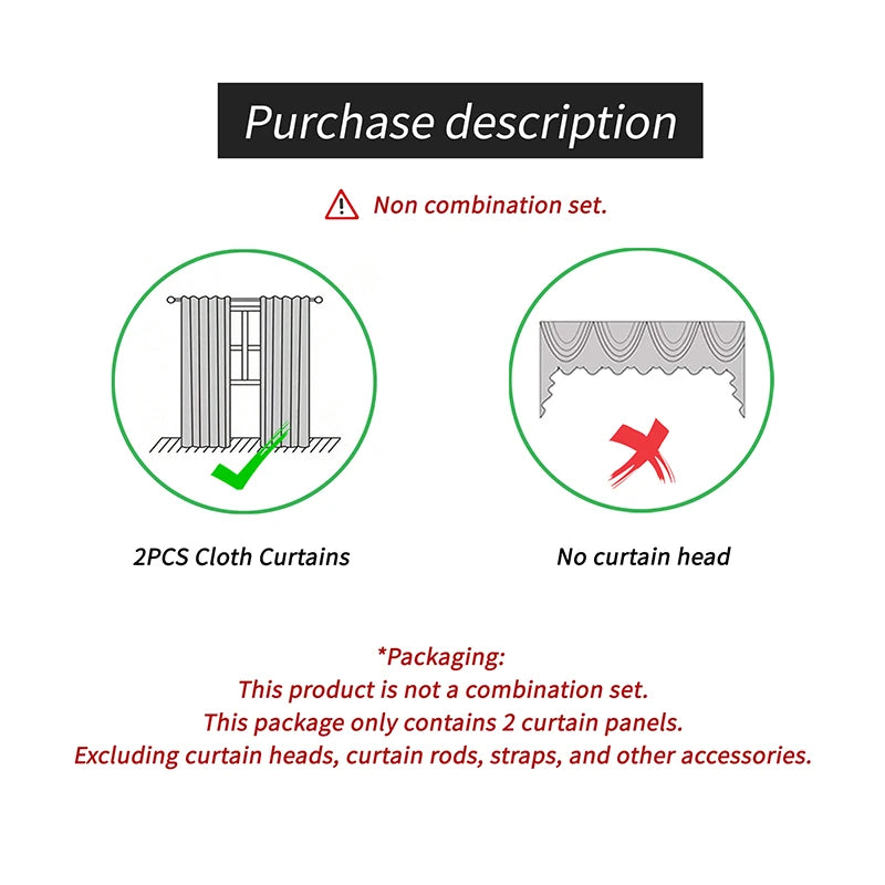 2pcs luxury European high-grade curtains