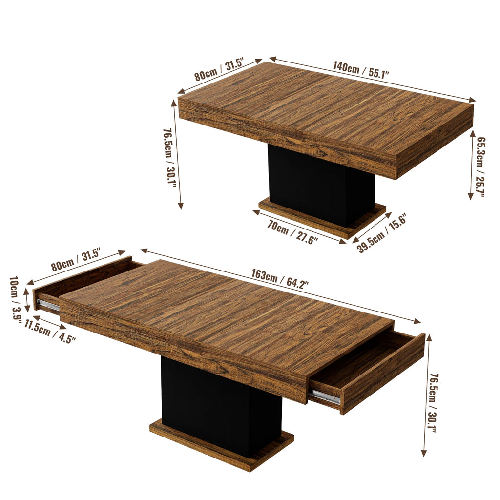 Dining Table with 2 Drawers