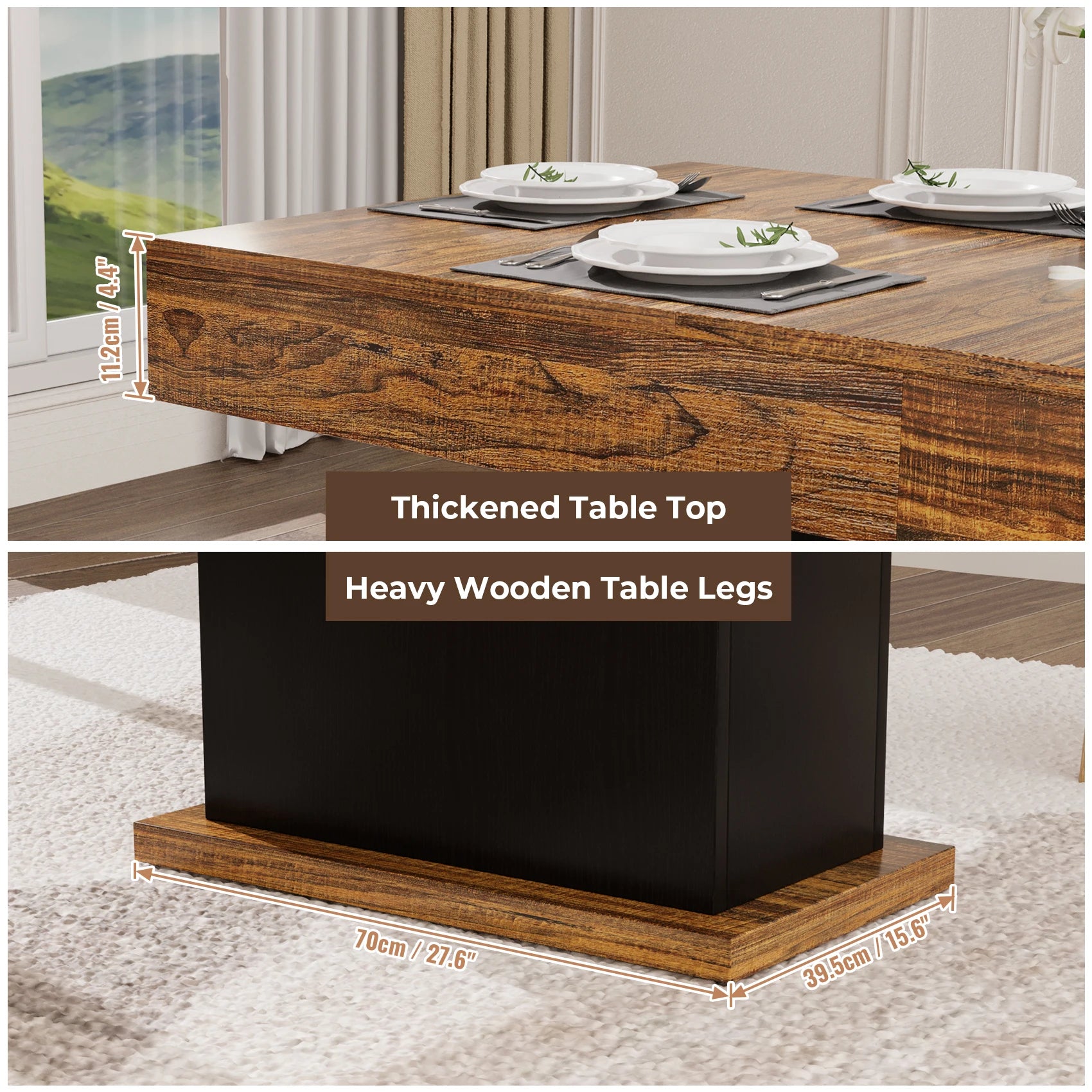 Dining Table with 2 Drawers